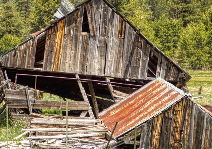 The Gentle Lean — detail of weathering and structural character.